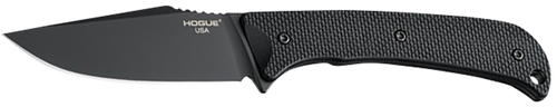Hogue 35869 Extrak  3.30" Fixed Clip Point Plain Black Cerakote CPM M4 Tool Steel Blade, Black Textured G10 Scales Handle