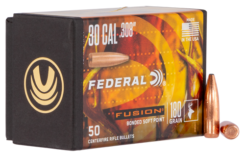 Federal FB308F4 Fusion Component  30 Cal .308 180 gr Fusion Soft Point 50 Per Box/ 4 Case