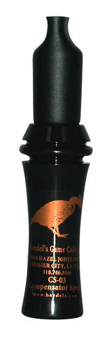 Haydel's Game Calls CS03 Compensator  Open Call Specklebelly Sounds Attracts Geese Black Acrylic