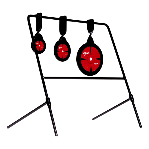 EZ-Aim 15403 Deflector Spinner Target System Air Rifle, Rimfire Pistol/Rifle Black/Red Steel Circle