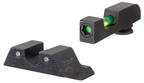 Trijicon 601104 DI Night Sight Set  Green/Tritium/Fiber Optic Front Sight-Green Tritium Black Outline Rear Sight Glock 20/21 Large Frame