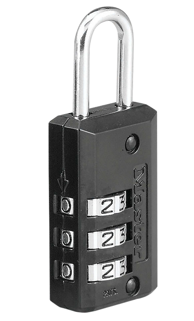 Master Lock 646D Combination Lock  Open With Combination Black Steel