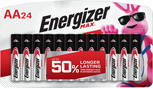 Energizer E91BP24V1 AA Max Silver 1.5V Alkaline, Qty (24) Single Pack