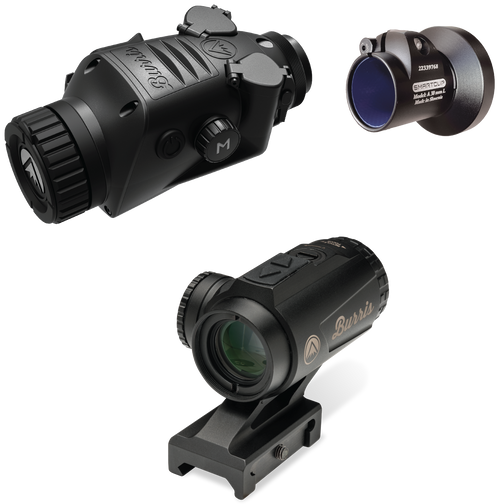 Burris 300675 BTC 35 V2 RT3 Combo Thermal Clip On/Handheld/Mountable Matte Black 1-4x35mm Multi Reticle 400x300, 50Hz Resolution Zoom 1x/2x/4x, Includes SS#120623