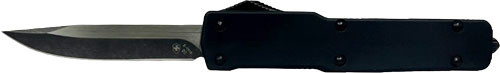BLK DROP POINT 3.1" BLK RUBBERTEMPLAR KNIFE SLIM ZINC OTF D2 