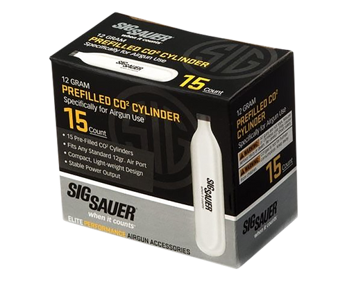 Sig Sauer Airguns AC1215 CO2 Cylinders 12 gram 15 Per Pack