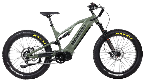 Bakcou E-bikes BSCJ19G21 Scout Jager Matte Army Green 19" Frame, Rohloff E-14 (500/14) Speed Hub BafangUltra Mid-Drive Motor