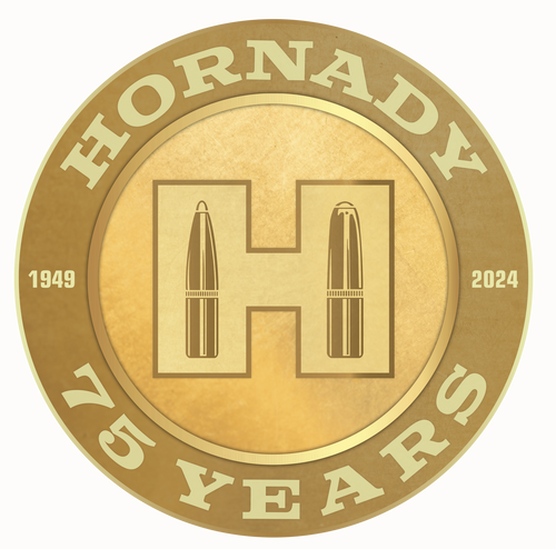 Hornady 99157 75th Anniversary Sign Gold Tin 11.80 x 11.80