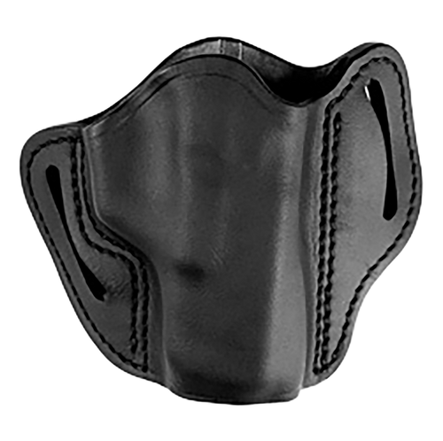 Uncle Mikes-leather(1791) UMOWB2MBLR Outside The Waistband Holster OWB Size 02 Matte Black Leather Belt Slide Fits Glock 17/19 Right Hand