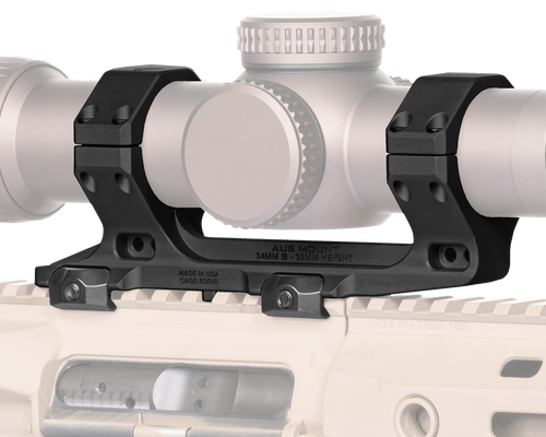 Reptilia LLC 100153 AUS Optic Mount Black 7075-T6 Aluminum 34mm Tube Mil-Spec 1913 Picatinny Rail Mount