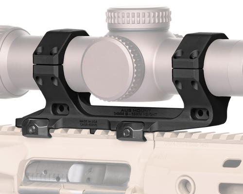 Reptilia LLC 100153 AUS Optic Mount Black 7075-T6 Aluminum 34mm Tube Mil-Spec 1913 Picatinny Rail Mount