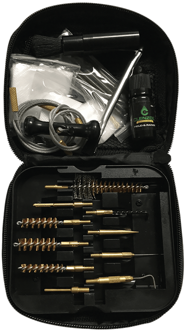 Clenzoil 2236 Field & Range Tactical Cleaning Kit Pistol/Rifle 17 Pieces Black