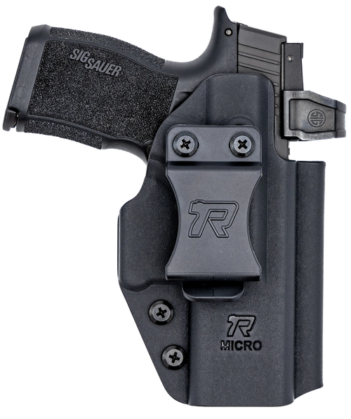 Rounded Gear RGUNVRSLCMPCTBLK Universal Kydex  IWB Black Kydex Belt Clip Fits Compact Sized Handguns Right Hand