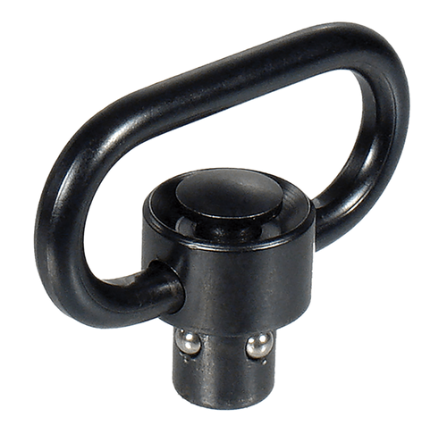 Leapers TLQDSW18 QD Sling Swivel  Black 1.38" Push Button Steel