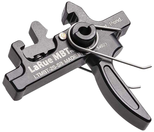Larue Tactical LTMBT2SSB MBT-2S  Black Two-Stage Straight Fits AR10/AR15