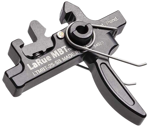 Larue Tactical LTMBT2SSB MBT-2S  Black Two-Stage Straight Fits AR10/AR15