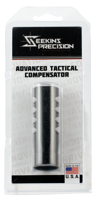 Seekins Precision 0011510039 ATC Muzzle Brake Black Melonite 416R Stainless Steel with 5/8"-24 tpi Threads for 7.62x51mm NATO AR-10