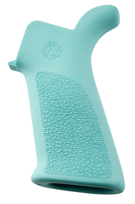 Hogue 13034 OverMolded Beavertail Cobblestone Aqua Blue Rubber Pistol Grip for AR-15, M16