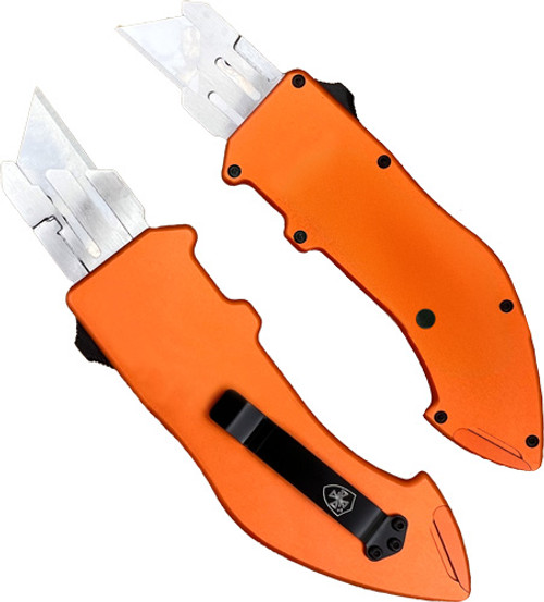 SQUIRE ORANGE WITH 5 BLADESTEMPLAR UTILITY RAZOR OTF  SQUIRE ORANGE WITH 5 BLADESTEMPLAR UTILITY RAZOR OTF