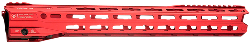 Strike Industries GRIDLOK-LITE-17-RED GridLok Lite with Quick Rail Detach System 17"L 1.57"D M-LOK Red Aluminum for AR-15