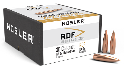 Nosler 30 Caliber 168gr RDF Bullets 100 Count