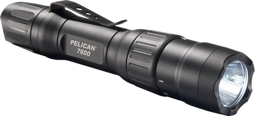 Pelican 7600 Tactical Flashlight  Black Anodized  37/479/944 Lumens White/Red/Green LED