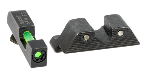 Trijicon 601102 DI Night Sight Set Green Tritium/Fiber Optic/Black Outline Front, Green Tritium Rear, Black Frame, Fits Most Glock *Does Not Fit MOS