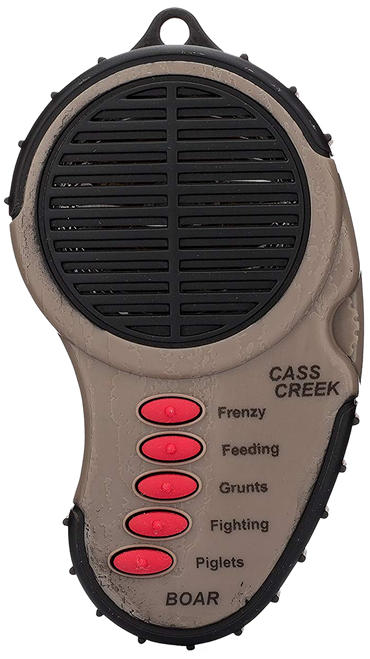 Cass Creek CC034 Ergo Electronic  Boar Call, 5 Authentic Sounds, Brown Plastic, Includes Belt Clip & External Speaker Input Jack