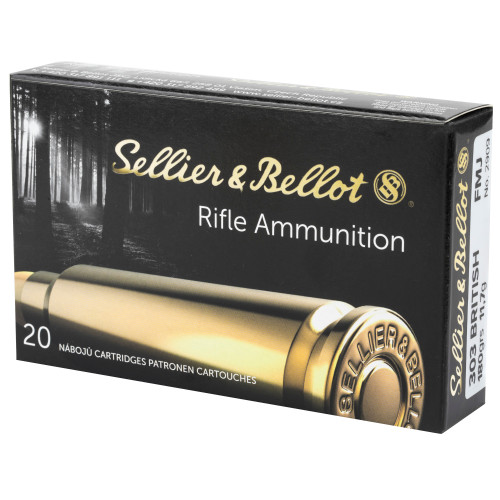 Sellier & Bellot 303 British Ammo 180gr Full Metal Jacket Ammunition - 20 Rounds
