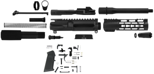 TacFire SSPK9MMLPK7K AR Build Kit KeyMod 9mm Luger Black Steel