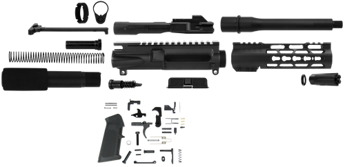 TacFire SSPK9MMLPK7K AR Build Kit KeyMod 9mm Luger Black Steel
