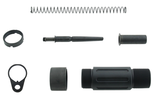 TacFire MAR139C Short Buffer Tube System  Black Anodized Aluminum with QD End Plate for AR Pistol Platform
