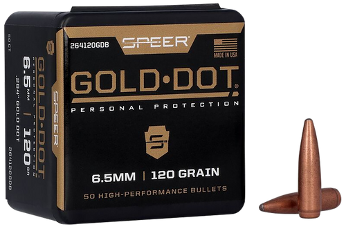 Speer 264120GDB Gold Dot  264Cal 120gr Bonded Soft Point 50 Per Box/20 Case