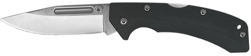 AccuSharp 711C Lockback  3" Folding Clip Point Plain Stainless Steel Blade/Black FRN Handle Includes Allen Wrench