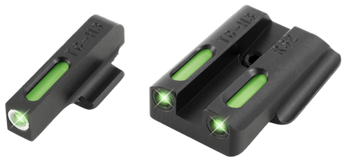 TruGlo TG13RS2A TFX  Black | Green Tritium & Fiber Optic White Outline Front Sight Green Tritium & Fiber Optic Rear Sight