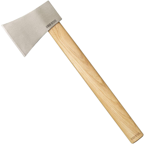 Cold Steel CS90AXFZ Competition Throwing Axe 4" Hatchet Plain 1055 Carbon Steel Blade American Hickory Handle 16"