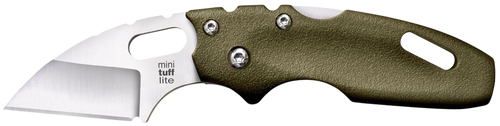 Cold Steel CS20MTGD Tuff Lite Mini 2" Folding Sheepsfoot Plain 4034 Stainless Steel Blade/OD Green Griv-Ex Handle Includes Pocket Clip