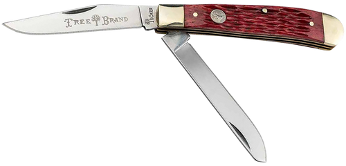 Boker 110825 Trapper 2.0 Clip Point/Spey Plain D2 Steel Blade Red Jigged Bone Handle