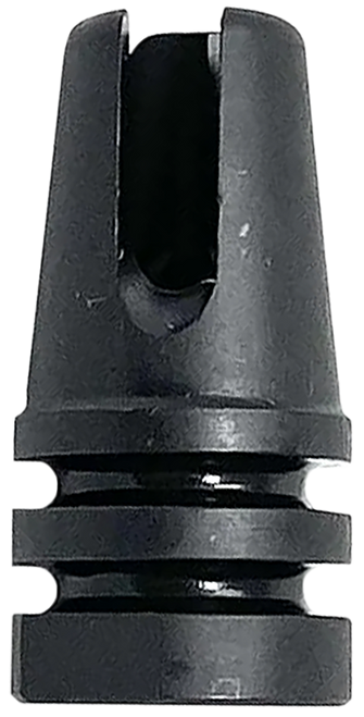 Lead & Steel Llc LSA1FH12X28 M16A1 Style Flash Suppressor  1/2"-28 tpi Black 4140 Steel Three Prong