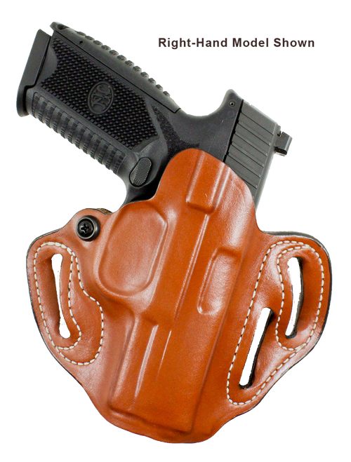 DeSantis Gunhide 002TB7WZ0 Speed Scabbard  OWB Tan Leather Belt Slide Fits Springfield Prodigy w/wo Red Dot Fits 4.25" Barrel Left Hand