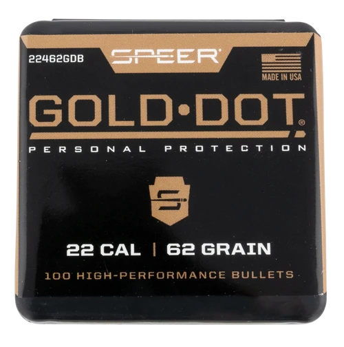 Speer 22462GDB Gold Dot  224Cal 62gr Soft Point 100 Per Box/20 Case