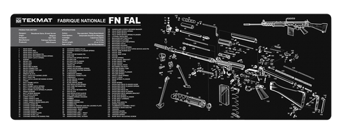 TekMat TEKR36FNFAL FN-FAL Cleaning Mat Black/White Rubber 12"x36" FN-FAL Parts Diagram