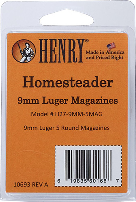 FOR HENRY HOMESTEADER 9MMHENRY MAGAZINE 5RD 