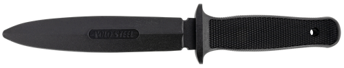 Cold Steel CS92R10D Peace Keeper I Rubber Trainer 7" Fixed Plain Blade Black Santoprene