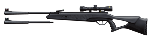 Beeman 10611 Longhorn II Combo Spring Piston 22 1rd Shot Black Black Receiver Black Fixed Thumbhole with Pistol Grip Stock Scope 4x32mm