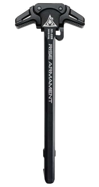 Rise Armament RA220BLK  Charging Handle AR-15 Black Anodized Aluminum Ambidextrous Hand