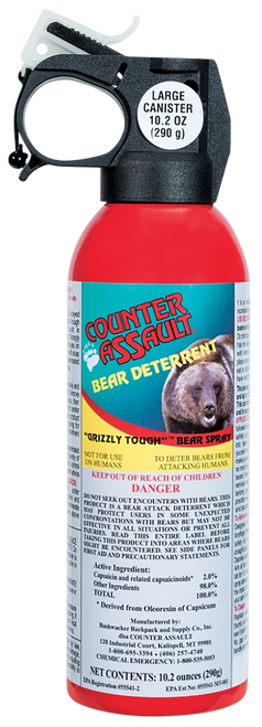 Counter Assault 15067035 Bear Spray  Capsaicin Range 32 ft-7 Seconds 10.20 oz Includes Holster