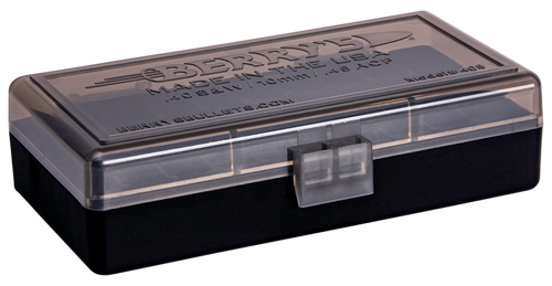 Berry's 13897 Ammo Box  40S&W/45ACP Smoke/Black Polypropylene 50rd