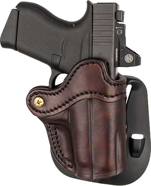 1791 Gunleather ORPDHCSBRR Optics Ready Paddle Holster C OWB Signature Brown Leather Fits 2.50-3" Barrel Right Hand