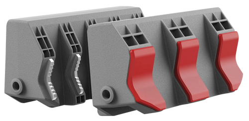 Real Avid AVSFJPF Smart-Jaws Tube-Fit Sleeves Reversible Gray/Red Rubber Overmold & Steel Side